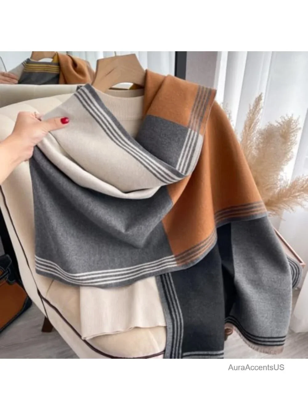 Women's Pashmina Shawl Wrap Open Front Poncho Blanket Scarf Dressy Evening